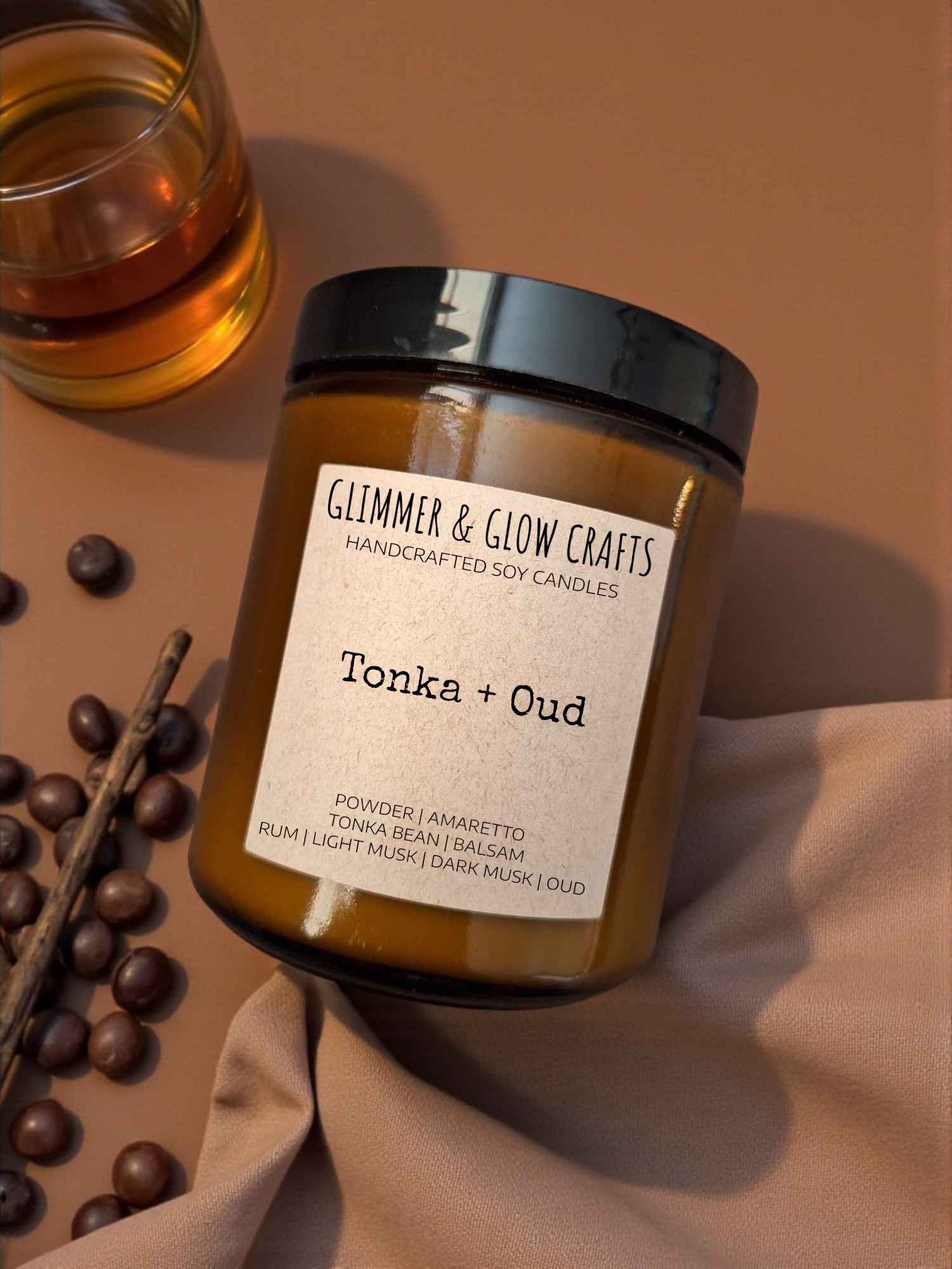 Tonka & Oud Candle | 8 oz
