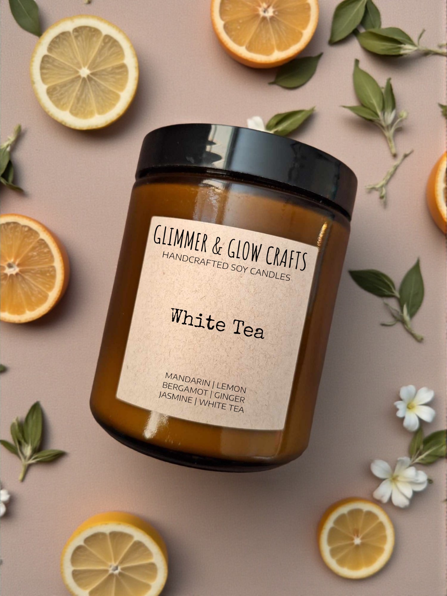 White Tea Candle | 8 oz